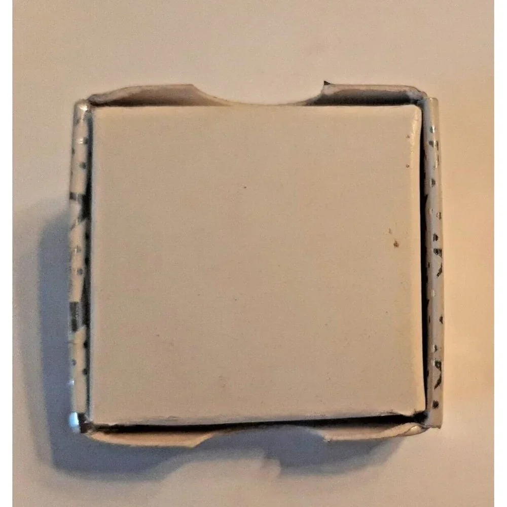 Tiny Ladybug Gift Box Empty 1.25 Inches Square Silver Stars